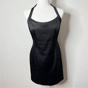 Classic Black Halter Sheath Dress